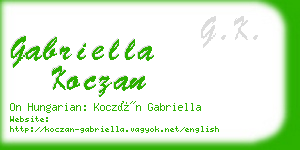 gabriella koczan business card